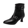 thumbnail image 1 of B91xZ Bottines Chelsea à Bout Carré pour Femmes, Talon Bas, Mode, Noir 40, 1 of 5