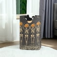 thumbnail image 6 of Yayeee Freestanding Laundry Hamper with Handle Collapsible Large Storage Basket for Clothes, Beige Halloween Skeleton, 6 of 7