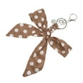 thumbnail image 5 of Unique Bargains 1 Pc Fashion Bow Scarf Polka Dot Print Handbag Charm Bag Accessories Coffe Color, 5 of 5