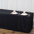 thumbnail image 2 of BalsaCircle 4 feet Black Fitted Polyester Tablecloth Wedding Table Linens, 2 of 6