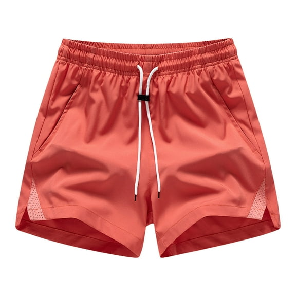 Men's Solid Color Ice Silk Breathable Outdoor Casual Sports Shorts