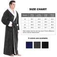 thumbnail image 5 of Mens Robe: AMITOFO Cozy Warm Soft Plush Fleece Robes for Men Long Length - Thick Winter Spa Bathrobe for Men Gifts with Pocket Gray, L, 5 of 8