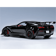 2019 Chevrolet Corvette C7 ZR1 Black with Carbon Top 1/18 Model Car by Autoart