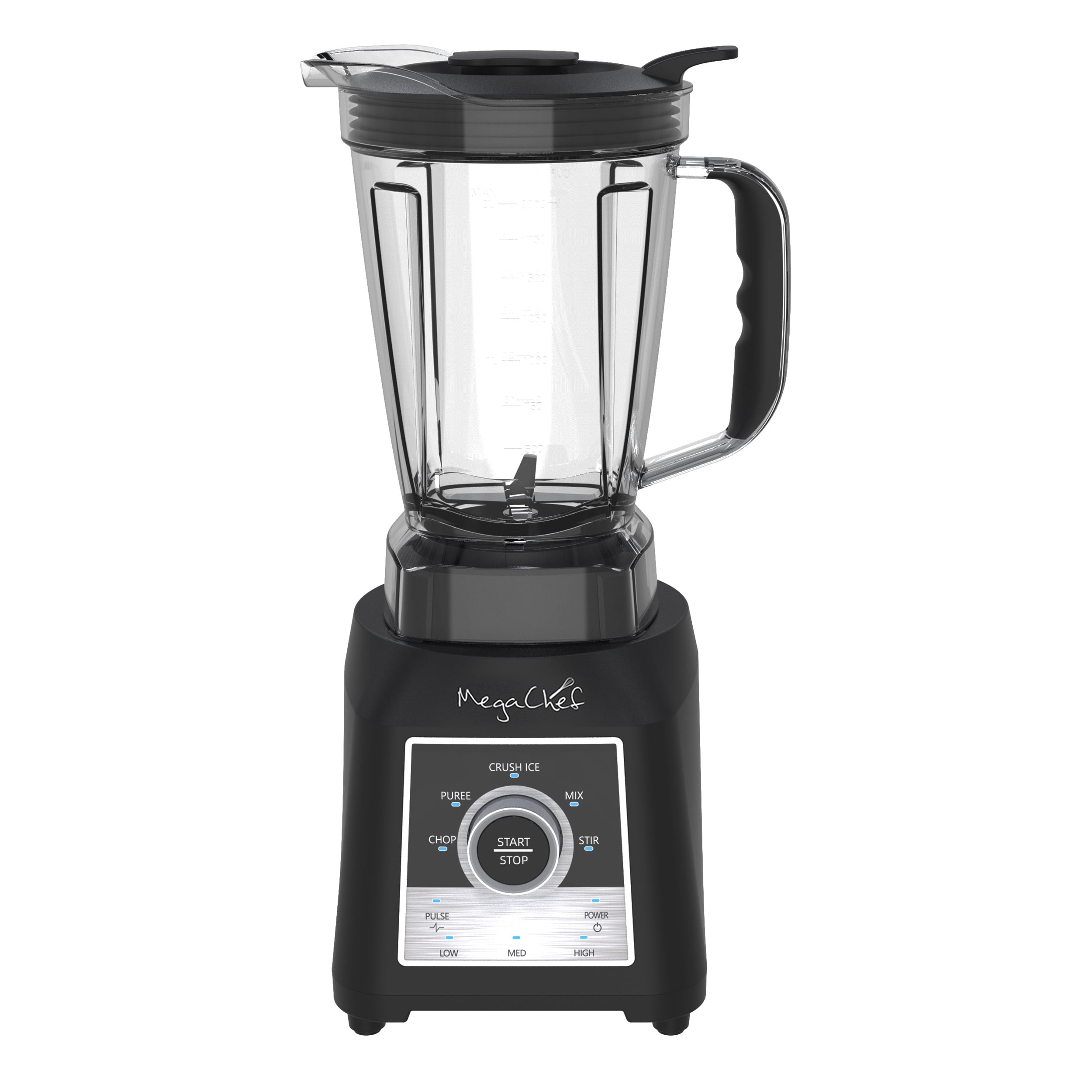 MegaChef 8 Cup Knob Panel Blender with 5 Cup Food Processor and Two 24 Ounce On-The-Go Cup Combo Set