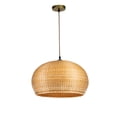 thumbnail image 4 of ELE Light & Decor Dome Shaped Bamboo and Rattan Large Pendant Light in Beige, 4 of 5