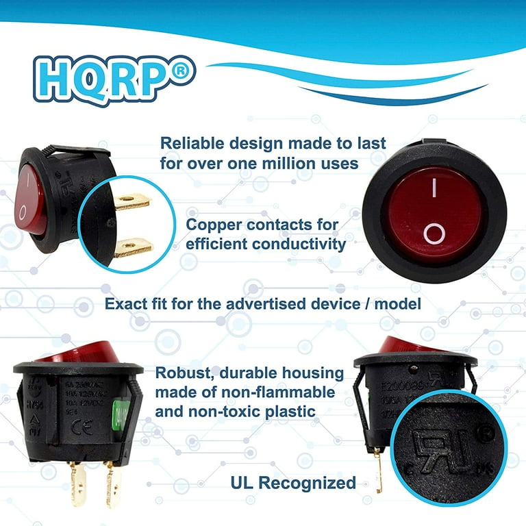 完璧すぎるが故三度も HQRP On-Off Power Switch for Hoover Windtunnel Upright 生活家電