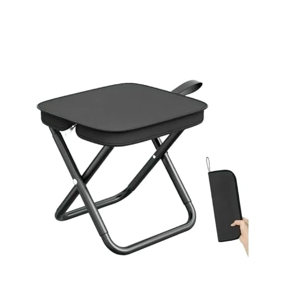 Compact Folding Couch Seat, Portable Single Sofa Stool with Durable Oxford Fabric Cushion, Lightweight Mini Sofa Chair for Camping, Home, Travel