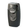 thumbnail image 2 of Visol Quadflow Black Crackle Quad Torch Cigar Table Lighter, 2 of 2