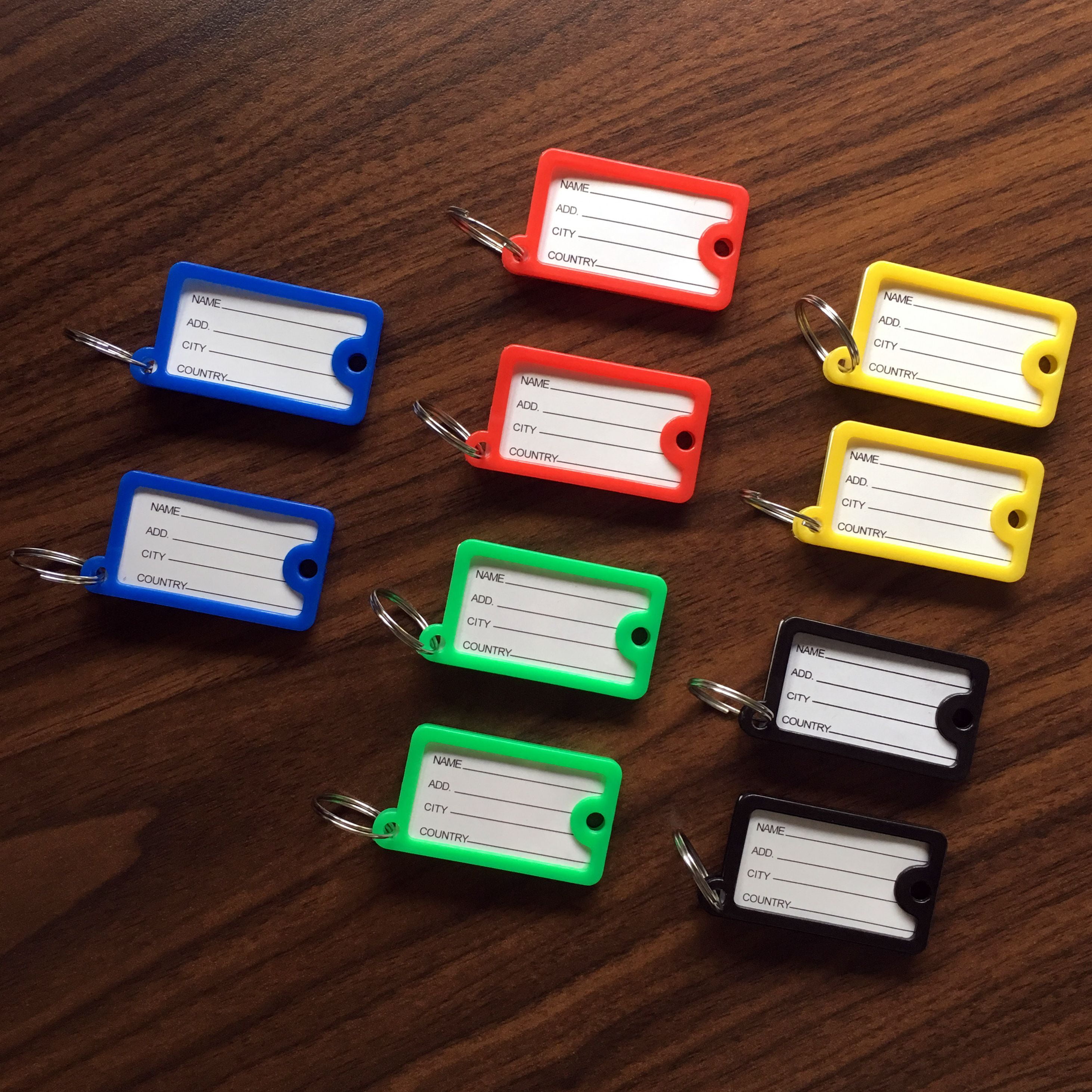Details about   Uniclife 40 Pack Tough Plastic Key Tags with Split Ring Label Window Assorted 