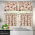 thumbnail image 3 of dinii Fall Kitchen Curtain and Valance Set Yellow Sunflower Thanksgiving Cafe Bar Window Curtains Bright Floral Light Filtering 24" Length Tier and Valance for Farmhouse Country 3 Pcs Window Curtain, 3 of 4