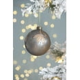 thumbnail image 6 of A&B Home Set of 6 Grey Glass Orb Hanging Ornament with Glittered Gold Botanical Pattern 3.9" x 3.9" x 3.9", 6 of 8