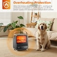 thumbnail image 3 of FLYMOON Electric Fireplace , Fireplace  with 3D Different Flame Effects, 750/1200W, 7 H Timer, Electric Fireplace Heaters with Overheating & Tip-Over Protection for Office Garage Indoor, 3 of 8