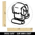 thumbnail image 2 of Hiking Backpacking Sketch Self-Inking Rubber Stamp Ink Stamper - Blue Ink - Mini 1/2 Inch, 2 of 7