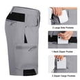 thumbnail image 3 of TACVASEN Mens Quick Dry Water Resistant Outdoor Golf Hiking Shorts Lightweight Breathable Strech Ripstop Cargo Work Shorts with Multi-Pockets, Light Gray, 30, 3 of 6