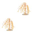 thumbnail image 3 of Decodeary Exquisite Tree Decoration - Good Wishes And Meaningful Home Or Office Ornament Safe Tree Desktop Yellow 2Set, 3 of 6
