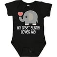 thumbnail image 3 of Inktastic Great Auntie Loves Me Elephant Boys or Girls Baby Bodysuit, 3 of 5