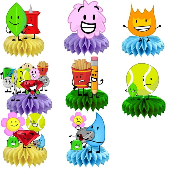 Battle for Dream Island Honeycomb Centerpieces Table Toppers Decorations for Birthday Party Decor Supplies