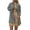 Gris, variante sur Yuyuzo Manteau pour Femmes Mi-Long à Col Montant Vestes Blazer d'Affaires Décontractées Automne Hiver Pardessus Uni avec Poches