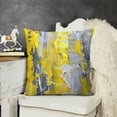 thumbnail image 2 of YINGXI  Gray and Yellow Abstract Art Pillow Covers Decorative Throw Pillowcase  Square Couch Cushion Cover for Home Decor Sofa Living Room Bed Car Sofa 12x12in, 2 of 5