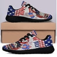 thumbnail image 3 of Happy 4th of July Patriotic Gnomes Truck Shoes Sneakers Black Size 10, 3 of 7