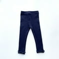 thumbnail image 4 of AOMPMSDX Girls Pants Toddler Kids Girls Simple Fashion Soild Soft Dance Pants Leggings Girls Clothes Navy 6 Months-12 Months, 4 of 6