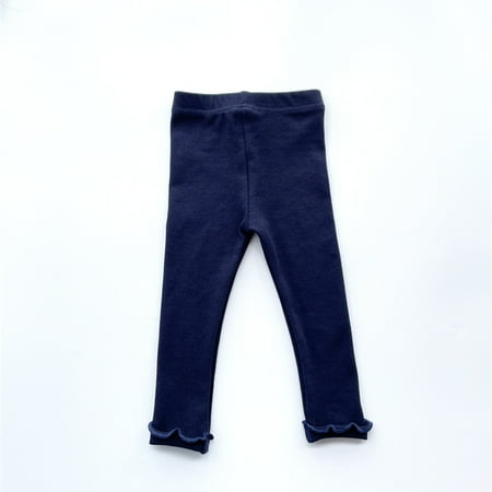 

Cathalem Ladies Sports Leggings Toddler Kids Girls Simple Fashion Soild Soft Dance Pants Leggings Baby Girl Plain Clothes Pants Navy 6-12 Months