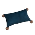 thumbnail image 1 of Ramiter Velvet Pillowcase Cushion Cover Sofa Office Waist Pillow Bed Back Rectangular Wool Ball Standard Silk Pillowcase, 1 of 3