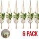 thumbnail image 2 of Colgador de macramé para plantas, cesta de cuerda Vintage para interiores y exteriores, 6 uds., 2 of 8