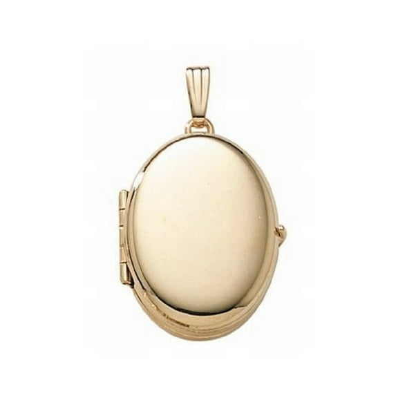 Picturesongold.Com 14K Yellow Gold Filled "4-Page Photo" Oval Locket Necklaces Unisex Adult - 3/4 inch x 1 inch