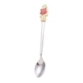 thumbnail image 1 of Stainless Steel Enamel Spoon Coffee Stirring Spoons Delicate Teaspoon Dessert Scoop (Red Rose), 1 of 8