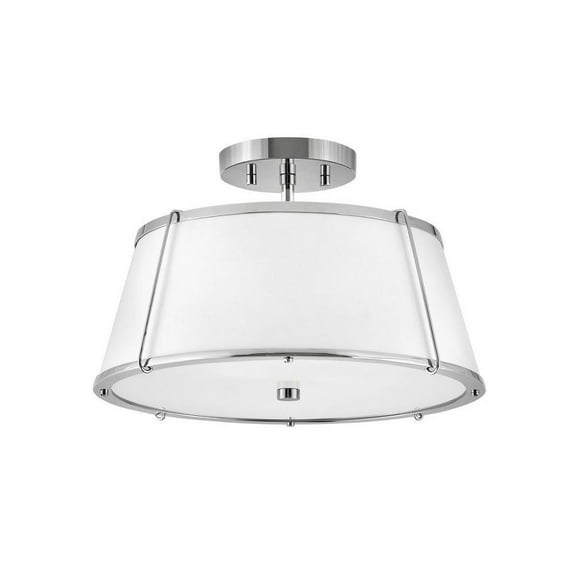 2 Light Medium Semi-Flush Mount-Polished Nickel Finish Bailey Street Home 81-Bel-4543913