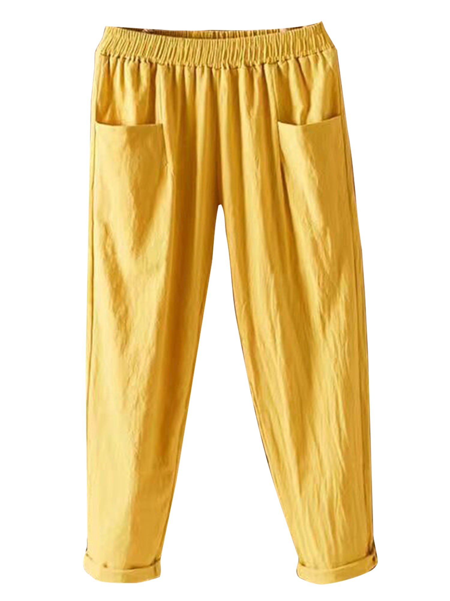 Niuer Women Boho Ankle Length Trousers Ladies Vintage Harem Wide Leg