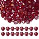 thumbnail image 1 of Cuentas de cristal en forma de cono Uxcell de 6 mm, 200 piezas, cuentas facetadas de vidrio para hacer joyas, rojo claro, 1 of 6