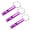 Purple, variant on 3Pcs Emergency Whistles Multifunction Super Loud Shrill Sound with Keychain Anodic Treatment Signaling Portable Outdoor Survival Whistles Keyrings for Hiking