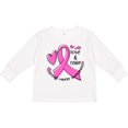thumbnail image 3 of Inktastic Love, Care, Cure Breast Cancer Awareness Pink Ribbon Boys or Girls Long Sleeve Toddler T-Shirt, 3 of 5