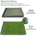 thumbnail image 3 of Dog Grass Pad with Tray,Dog Grass Potty Litter Box with Fake Grass Patch Washable Pee Pads, Artificial Dog Grass Bathroom Turf for Puppy Training (Gray Tray + 3 Grass Pads for Replacement) 21"x17", 3 of 10