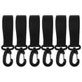 thumbnail image 1 of Black Baby Stroller Hooks for Hanging Diaper Bags 6Pcs Organizer Clips, 1 of 4