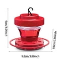 thumbnail image 3 of Tkrady Hummingbird Feeder, Red Hummingbird Feeder for Outdoors Hanging with Ant Moat, Rustproof, Fade Proof 1pcs, 3 of 4