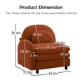thumbnail image 3 of Miekor Furniture Vitoria Curved Sofa RSF Teddy Fabric W/Pillow -Orange No.3086, 3 of 6