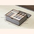 thumbnail image 2 of SugarBloom 13-Compartment Fabric Underwear and Sock Storage Box, Drawer Organizer for Home, Dorm, and Wardrobe,Khaki, 2 of 3