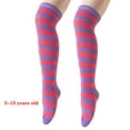 thumbnail image 3 of Girl Thigh Length Striped Socks Kids Breathable Long Sock Breathable Stretch Fabric Lively Styles Whole Season Wear, 3 of 8