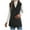Black, variant on 2025 Women Button Down Sleeveless Jacket Vest Waistcoat Outerwear Casual Solid Office Business Work Blazer Vests Coats Black XL