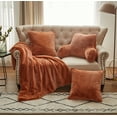 thumbnail image 6 of Home Soft Things DO-IT-YOURSELF Tip Dyeing Light Faux Fur Bedrest Pillow - Burnt Orange - 20" x 18" x 17", 6 of 6
