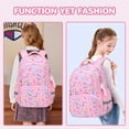 thumbnail image 5 of Soda Candy Kids Backpack Kawaii Printed School Girls Backpacks, Lightweight Water Resistant Boys Bookbag for Primary Kindergarten Elementary Preschool Middle School, Pink Dinosaur, 5 of 9