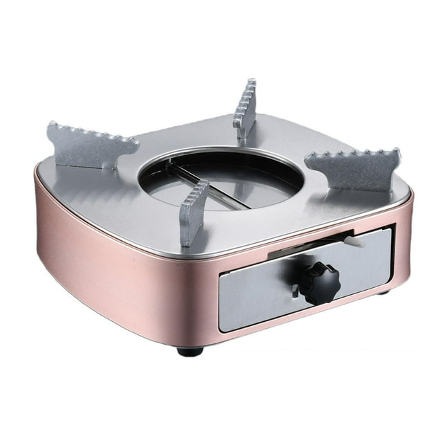 Almencla Mini Brûleur à Alcool Rose Doré Acier Inoxydable 17.5x17.5x6.8cm Type 2 Rose Doré