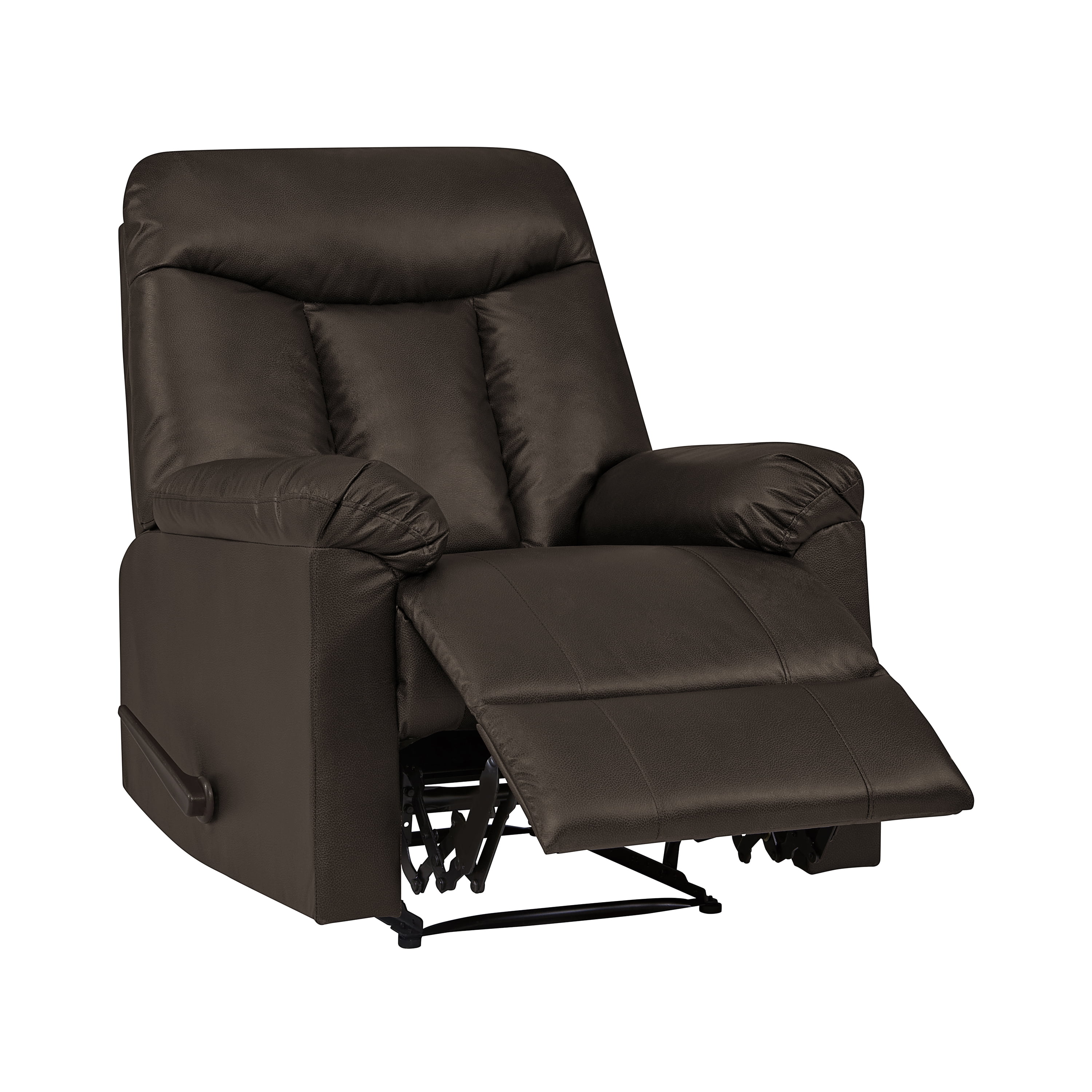 Homesvale Montero Renu Leather Wall Hugger Recliner Chair, Gray