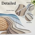 thumbnail image 3 of Navy Blue Brown Ombre Pillow Protectors with Zipper Standard Size, Modern Geometric Abstract Cream Soft Brushed Breathable Throw Pillow Covers, Pillowcase for Couch Sofa Bedroom Living Room 20"x26", 3 of 9