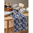 thumbnail image 6 of Purple Botanical Table Runner 36 Inches, Summer Vintage Plaid Flower Leaf Bed Runner Dresser Scarves Tabletop for Indoor Outdoor Parties/Ceremony/Banquet, 13"x 36", 6 of 8