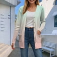 thumbnail image 2 of idosla Long Sleeve Cardigan for Women Casual Gradation Pockets Button Down Loose Fall Lightweight Hiking Trendy Jacket (Light Pink, XXL), 2 of 8