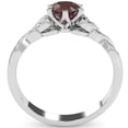 thumbnail image 3 of Celtic Trinity Knot Lab-Created Ruby Engagement Ring In 14k White Gold, 3 of 6